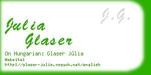 julia glaser business card